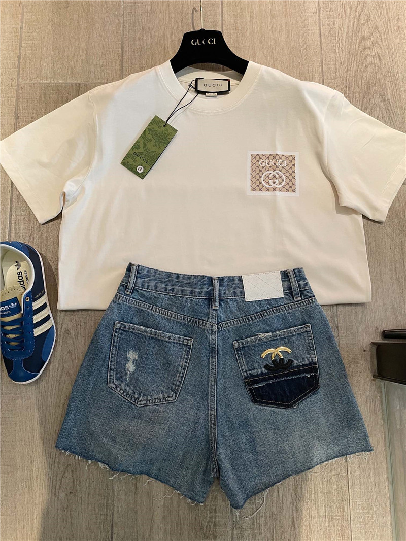 Gucci pure cotton short sleeve replica designer clothes