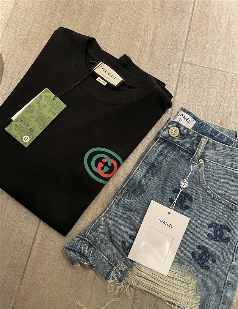 Gucci pure cotton short sleeve replica designer clothes