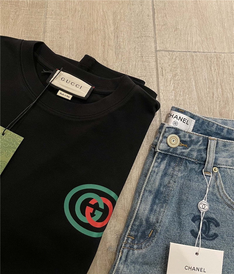Gucci pure cotton short sleeve replica designer clothes