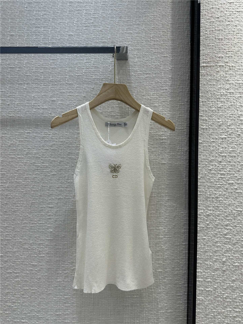 D10r slightly see-through knitted vest replica d&g clothing