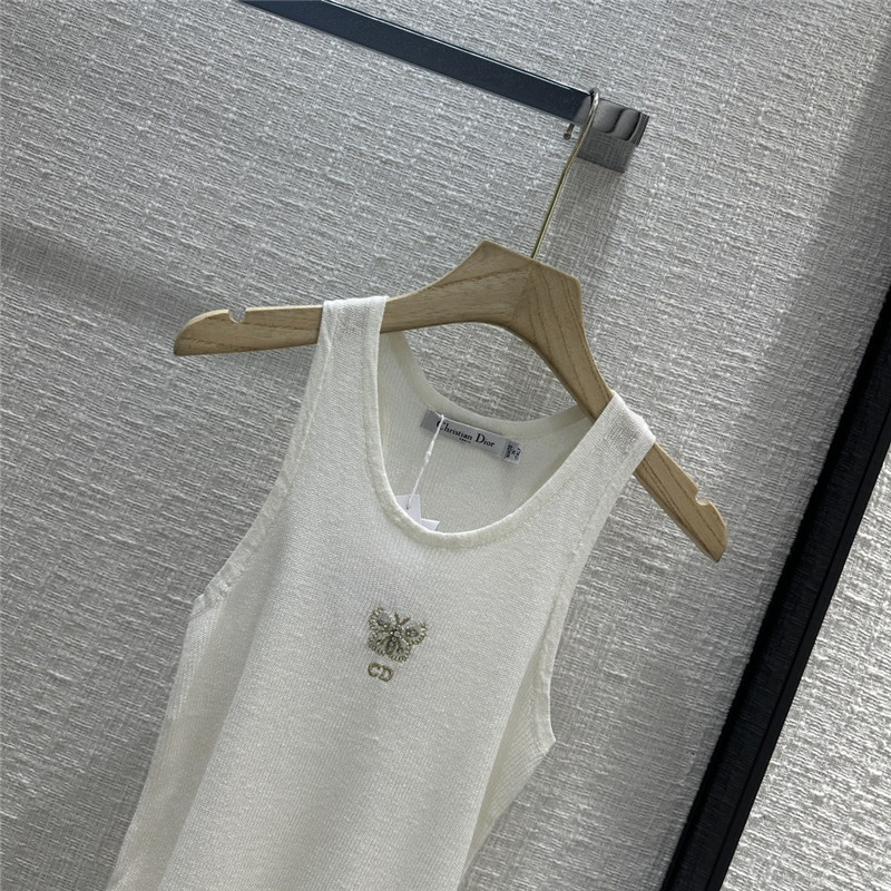 D10r slightly see-through knitted vest replica d&g clothing