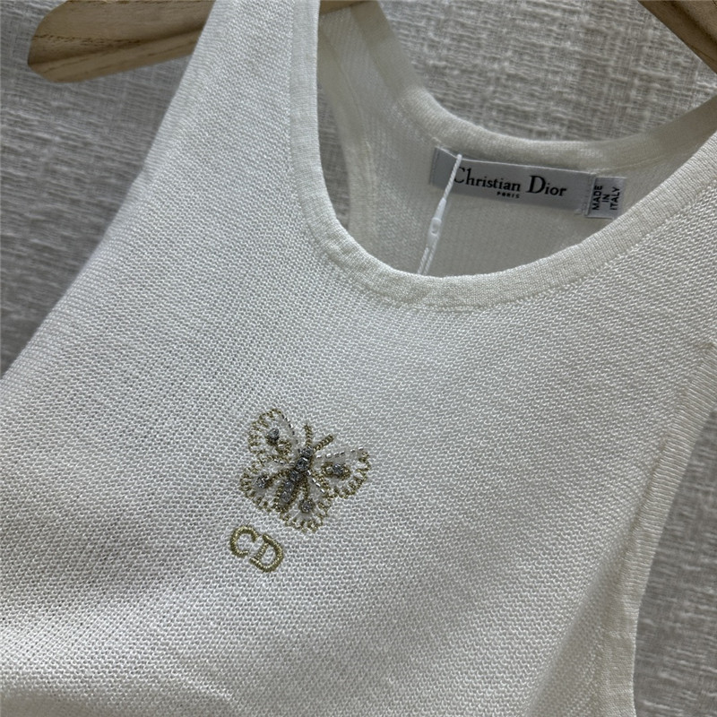 D10r slightly see-through knitted vest replica d&g clothing