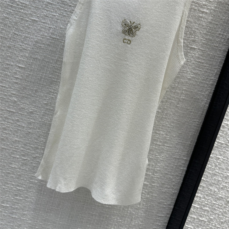 D10r slightly see-through knitted vest replica d&g clothing