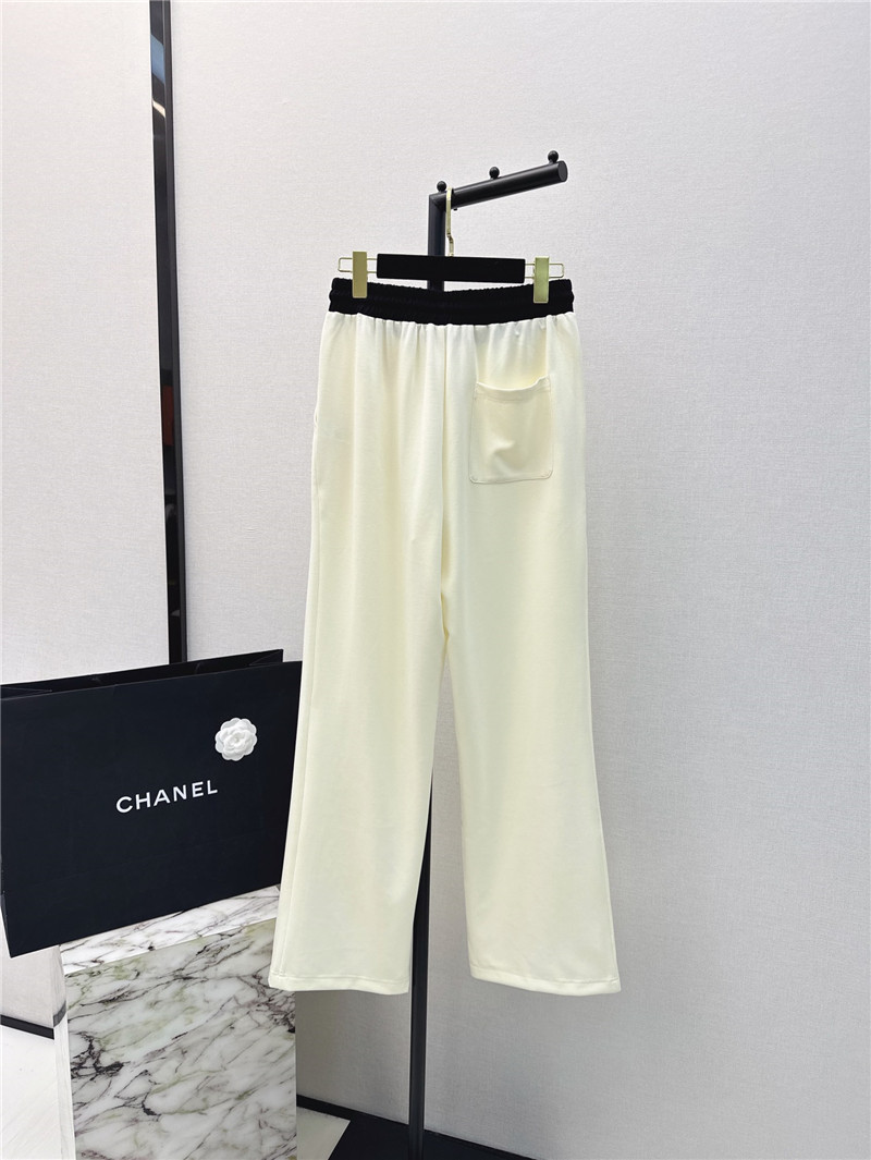 Ch**el elastic waist straight pants replica designer clothes