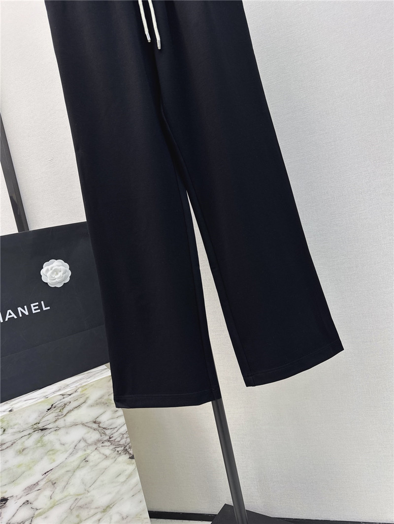 Ch**el elastic waist straight pants replica designer clothes