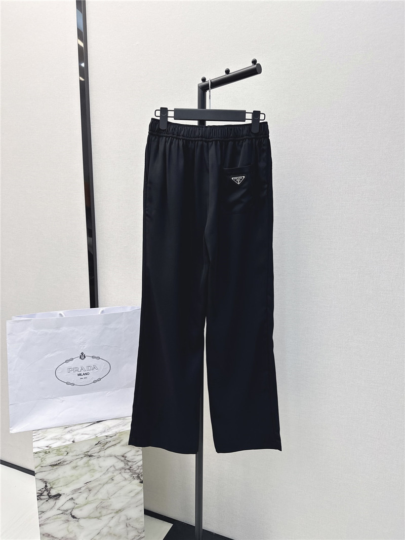 Pra*a new belt decorated trousers replica clothing