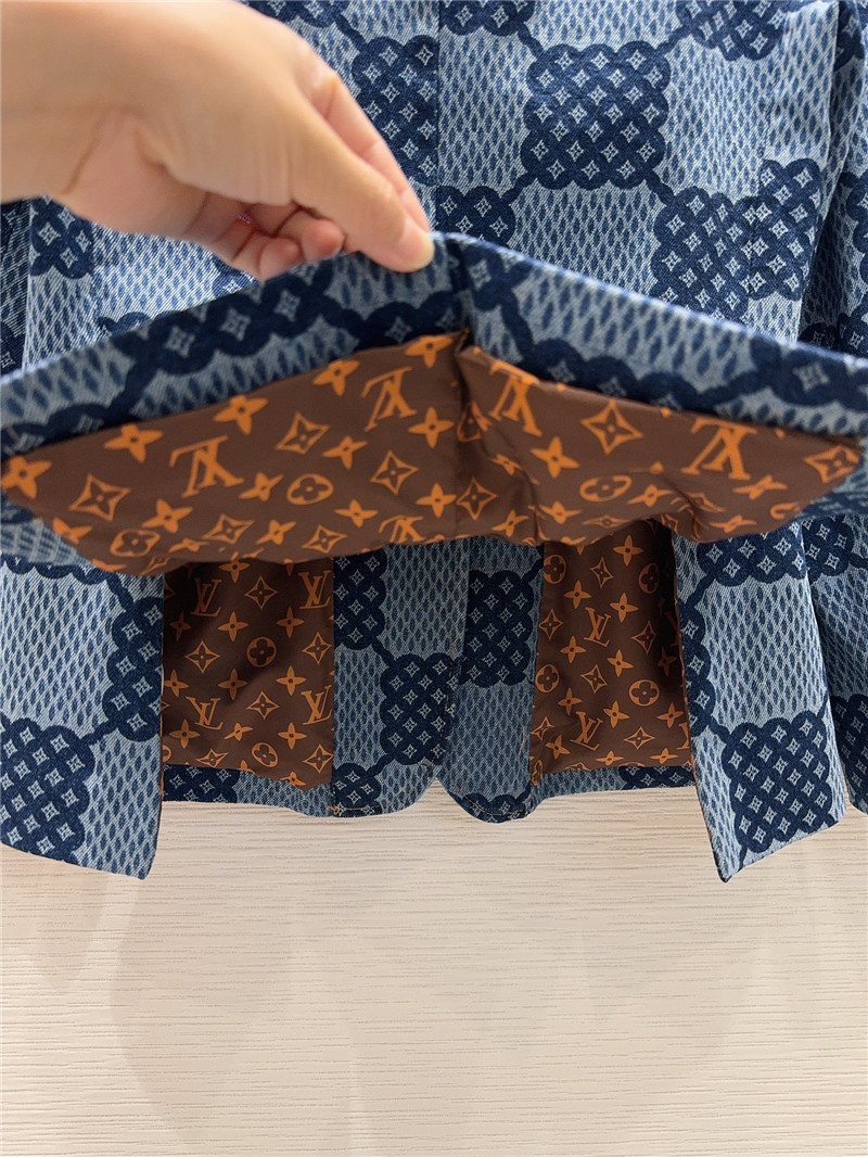 louis vuitton LV washed denim blazer replica clothing