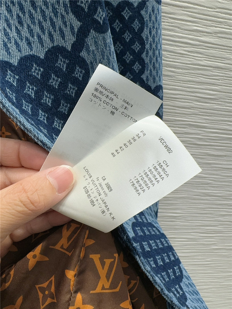 louis vuitton LV washed denim blazer replica clothing