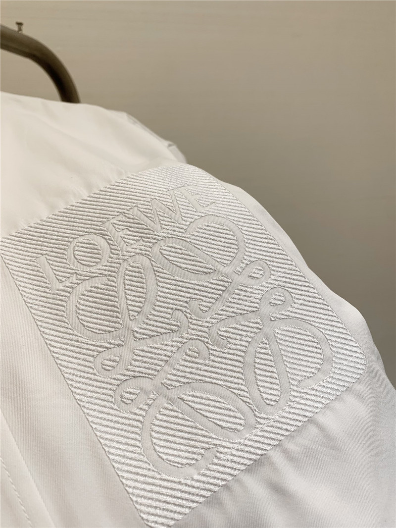 L0ew* embroidered logo cotton shirt replica d&g clothing