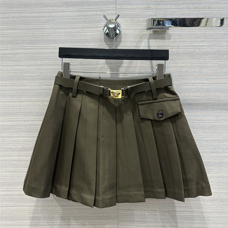 Pra*a preppy pleated mini skirt replica d&g clothing