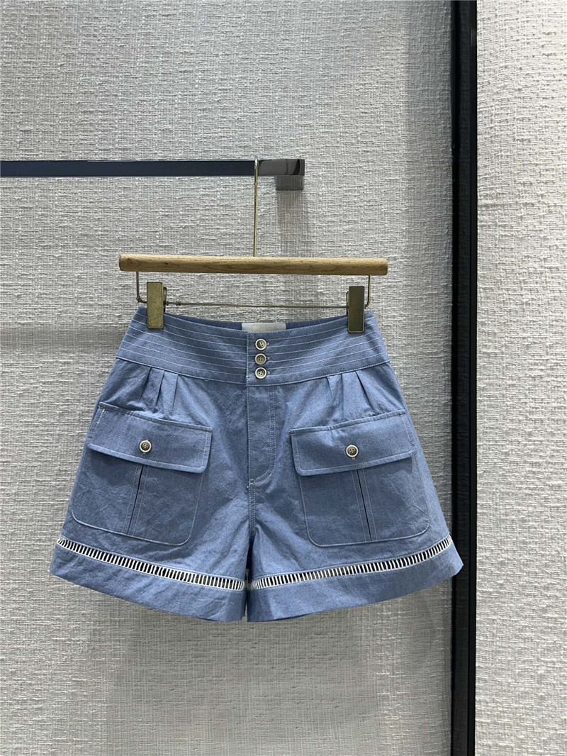 Chloé crocheted cutout blue shorts replica clothing