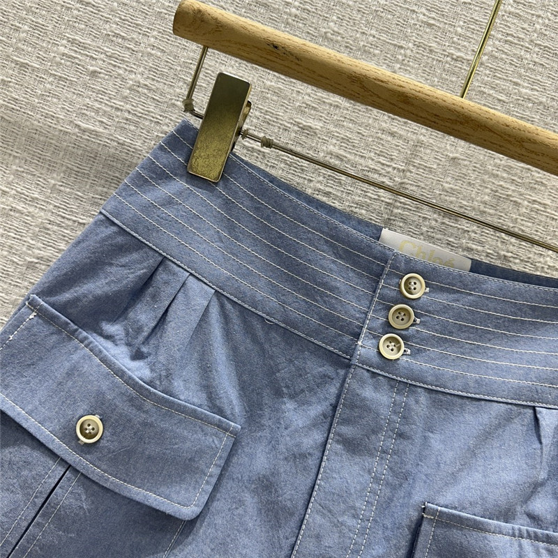 Chloé crocheted cutout blue shorts replica clothing