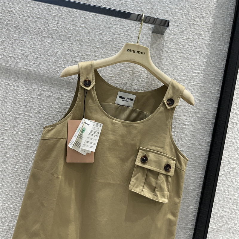 M1um1u cargo pocket vest dress replica clothing sites