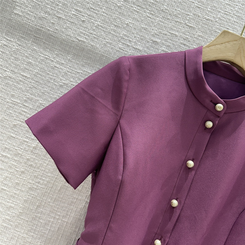 D10r purple short belted dress