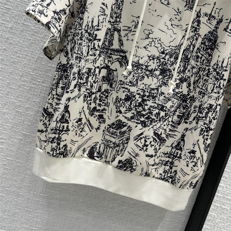 D10r paris street scene printed sweatshirt suit replica clothes