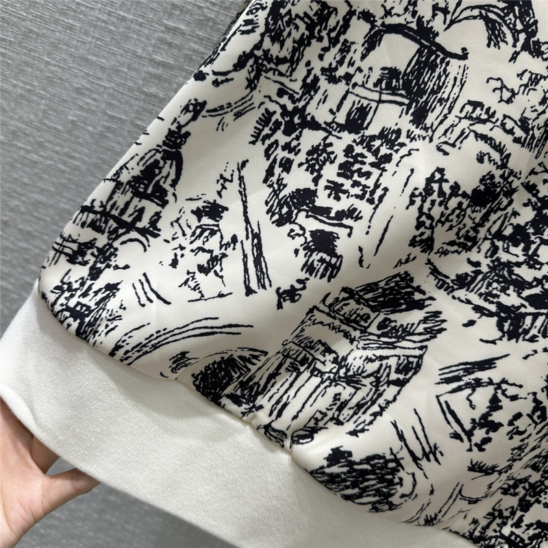 D10r paris street scene printed sweatshirt suit replica clothes