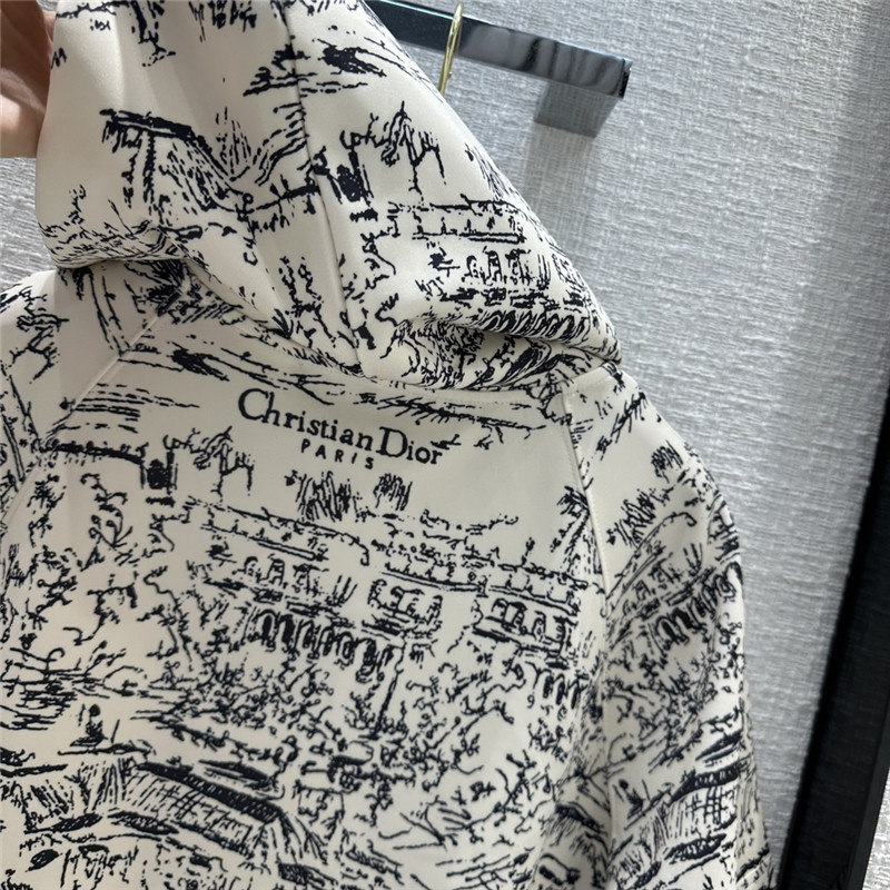 D10r paris street scene printed sweatshirt suit replica clothes