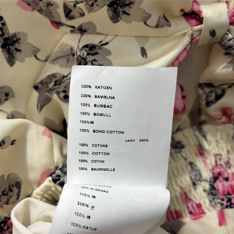 Pra*a floral v-neck crossover sleeveless dress replica clothing