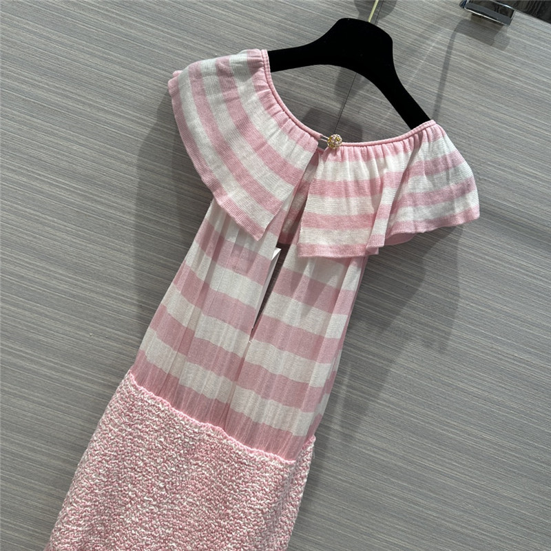 Ch**el striped knitted long skirt replica designer clothes