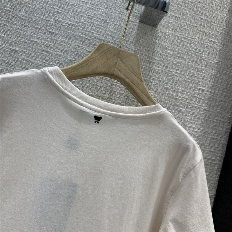 Vanitoo embroidered butterfly cotton T-shirt replica clothing