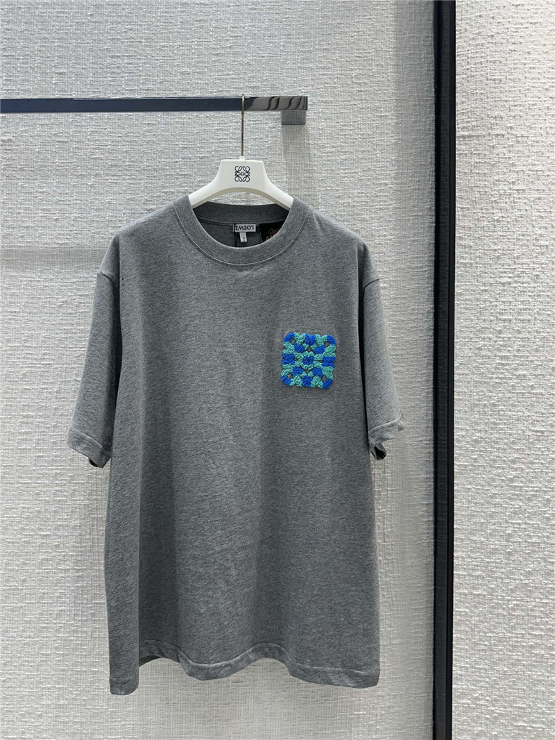 L0ew*! toothbrush embroidered large logo t-shirt replica clothes