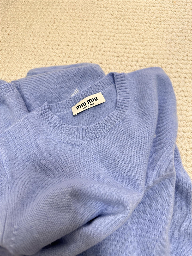 M1um1u cashmere short sleeve replica d&g clothing