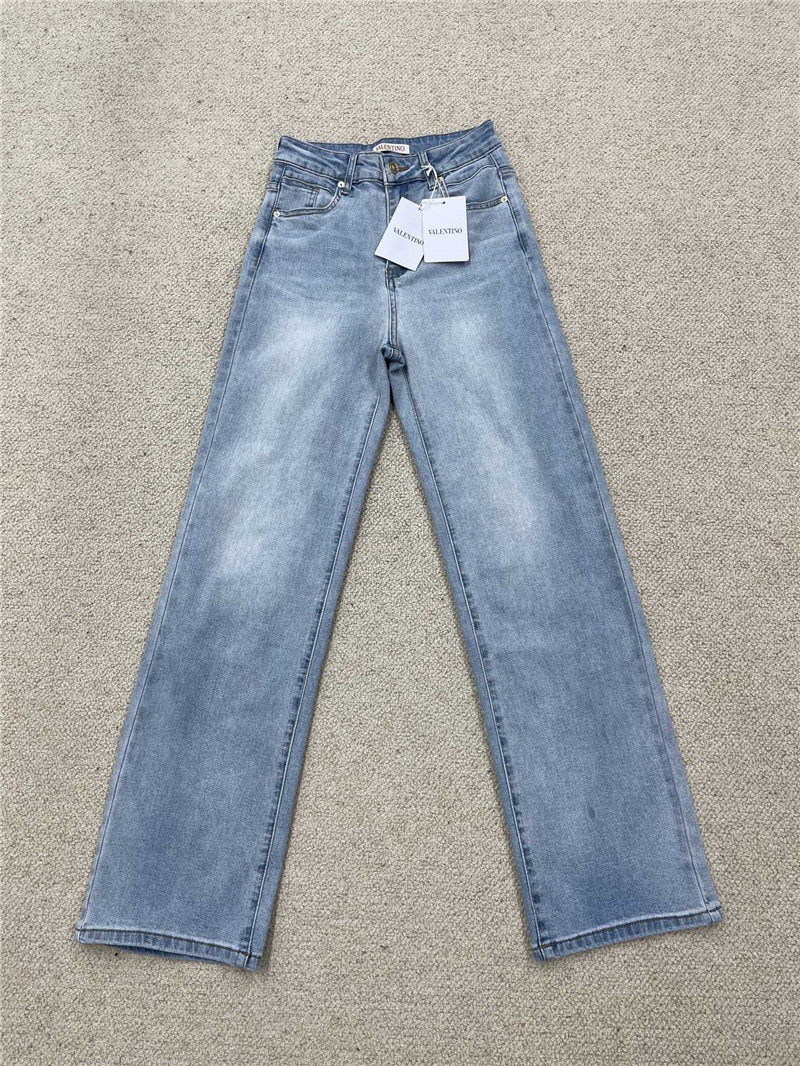 Va1e*ntin0 high waist straight jeans replica clothes