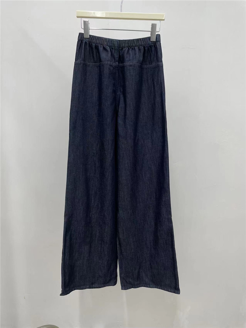 The R0w silk denim wide leg pants replica clothing