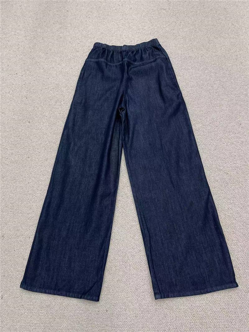 The R0w silk denim wide leg pants replica clothing