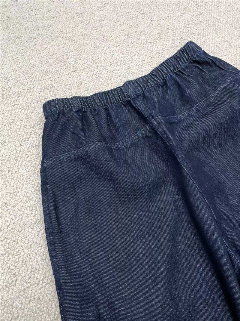 The R0w silk denim wide leg pants replica clothing