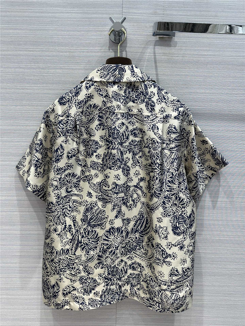 L0r0 P1ana mulberry silk short-sleeved shirt replica d&g clothing