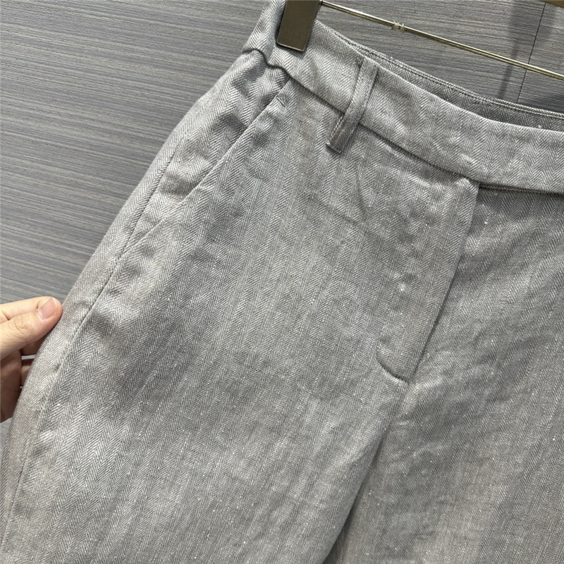 BC herringbone cotton and linen suit pants replica d&g clothing