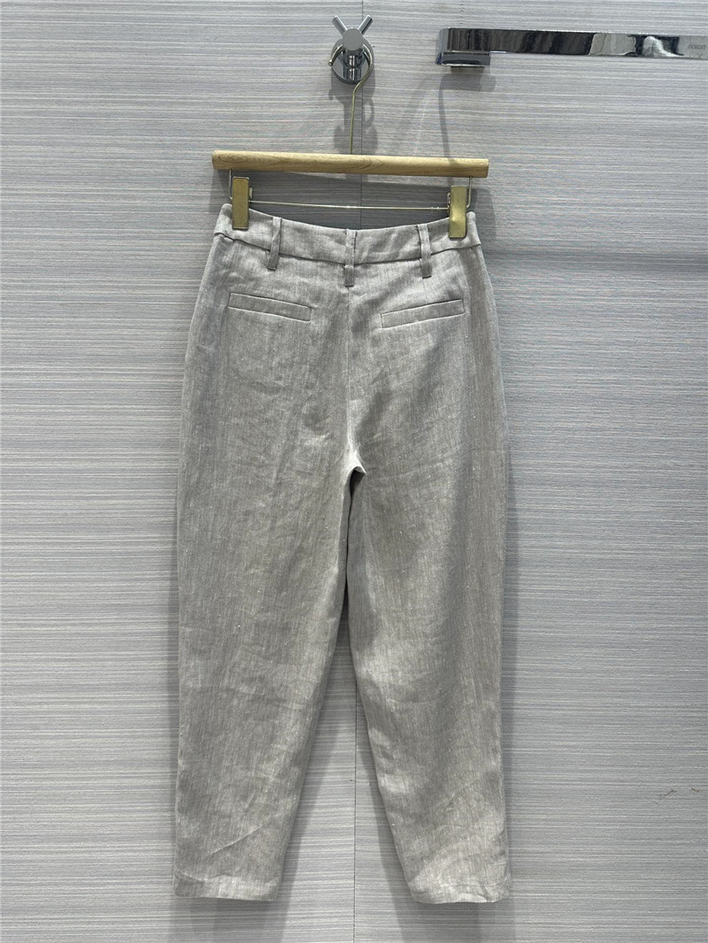 BC herringbone cotton and linen suit pants replica d&g clothing