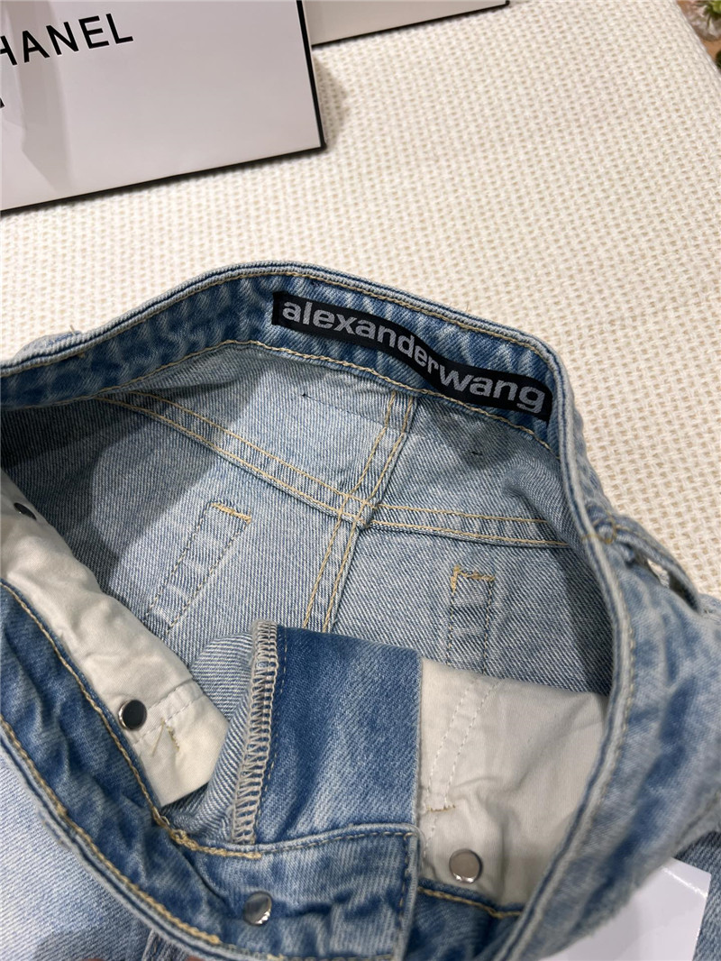 A1exa*der wang raw edge denim shorts replica clothing