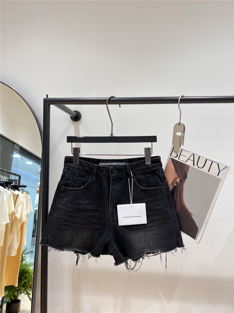 A1exa*der wang raw edge denim shorts replica clothing
