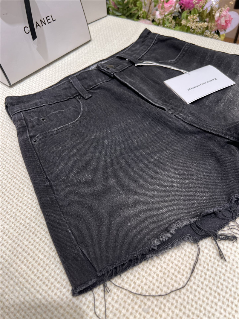 A1exa*der wang raw edge denim shorts replica clothing
