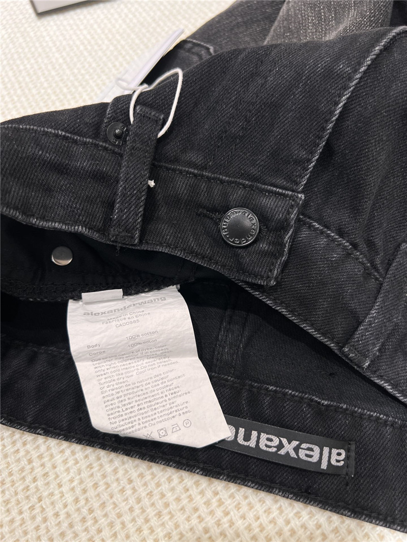 A1exa*der wang raw edge denim shorts replica clothing