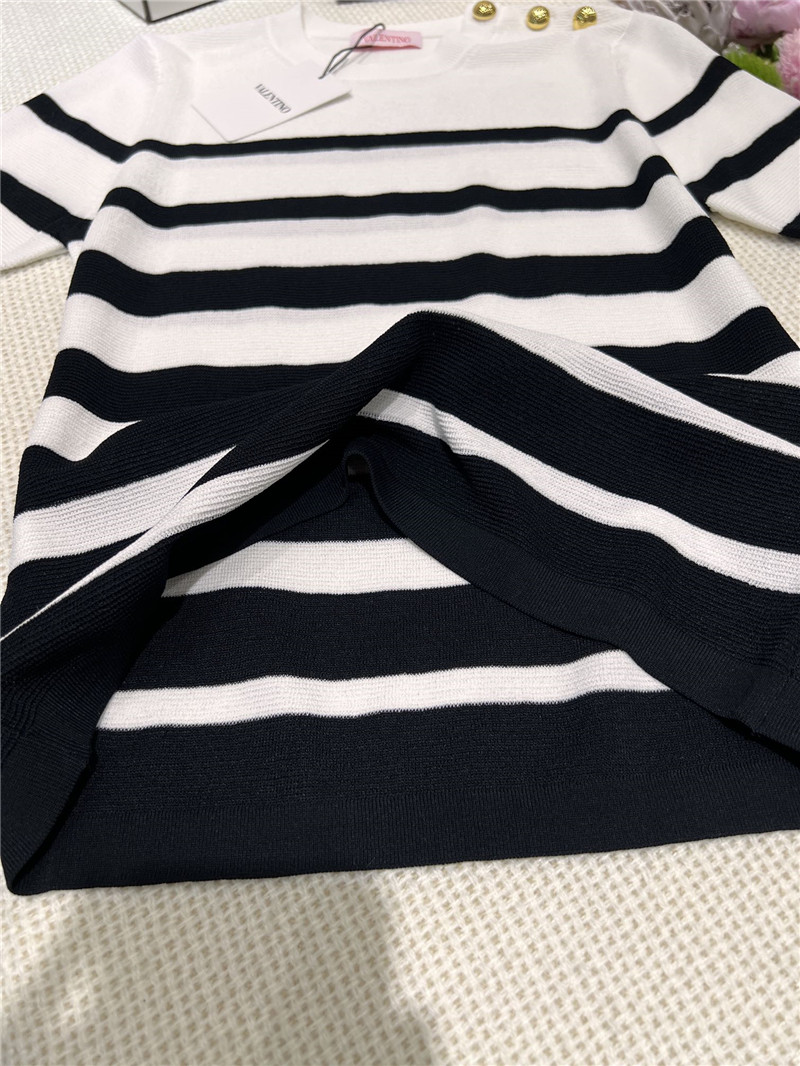 Va1e*ntin0 knitted striped top replica d&g clothing