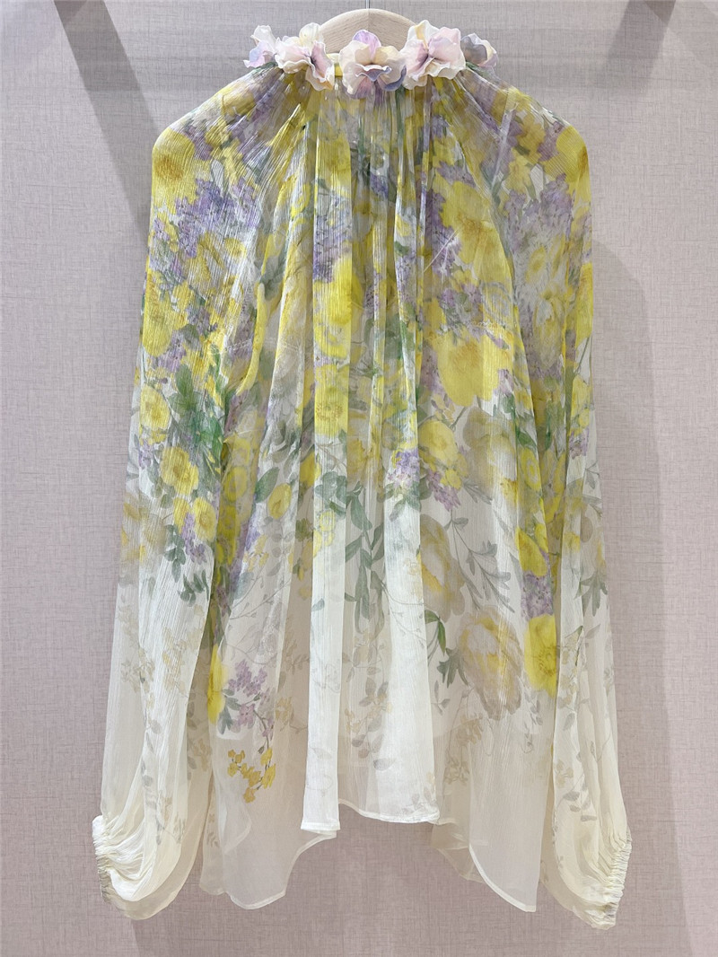 zimm tie-up lantern sleeve top replica designer clothes