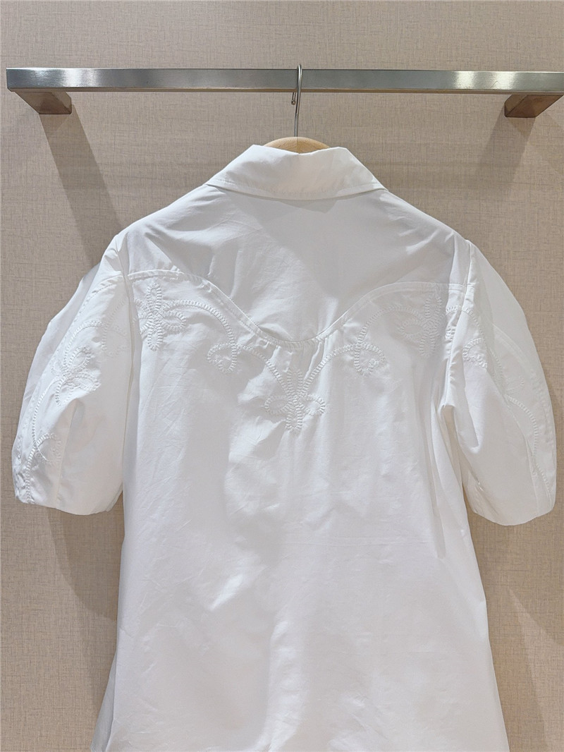 Chloé puff sleeve lapel shirt replica clothes
