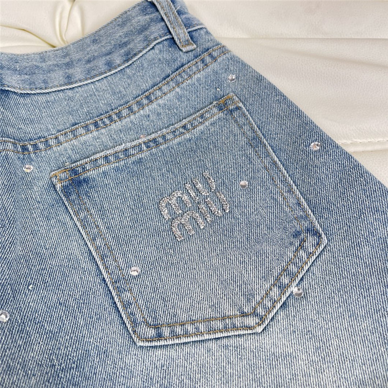 m1um1u hot D1am0nd denim shorts replica clothes