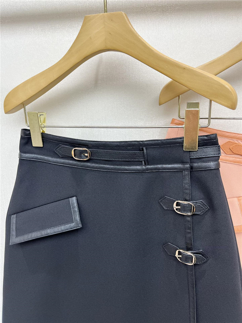 Gvc*1 leather button skirt replica d&g clothing