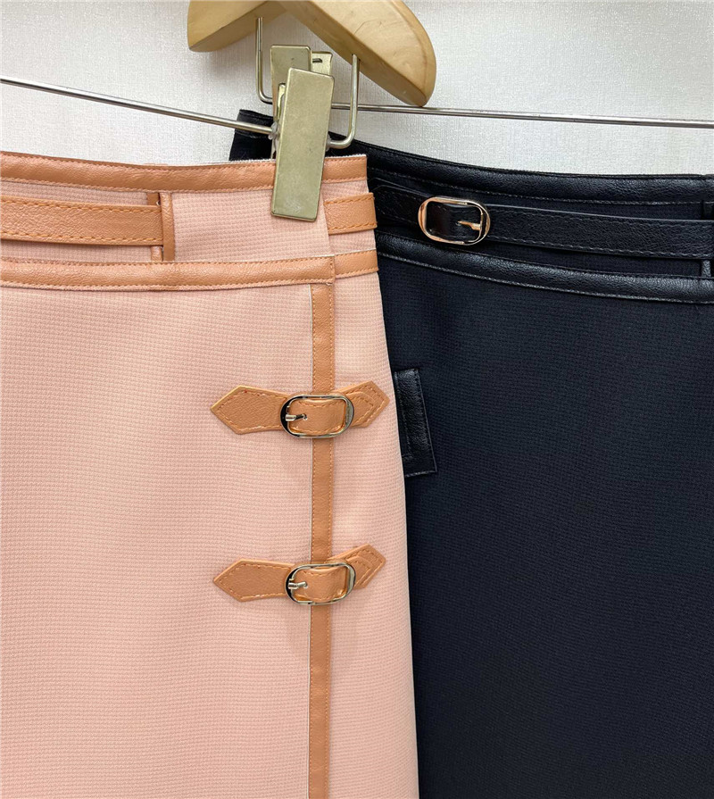 Gvc*1 leather button skirt replica d&g clothing