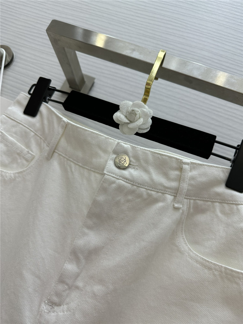 L0ew* denim skirt with slit design replica d&g clothing