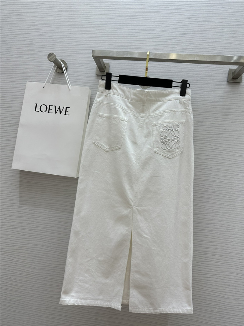 L0ew* denim skirt with slit design replica d&g clothing