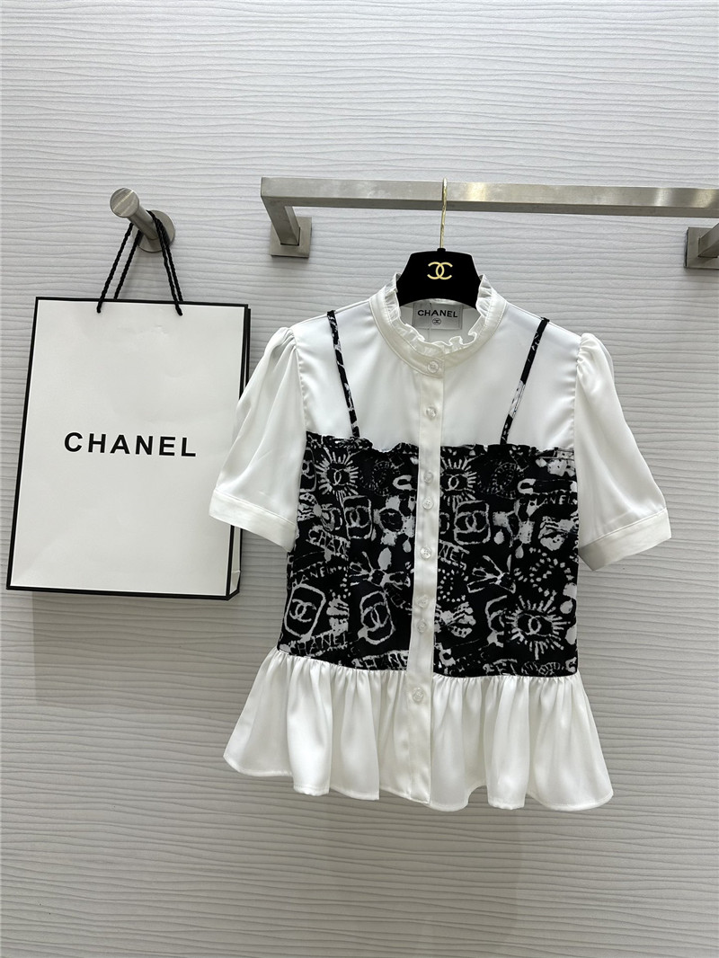 Ch**el fake two piece shirt replica clothing