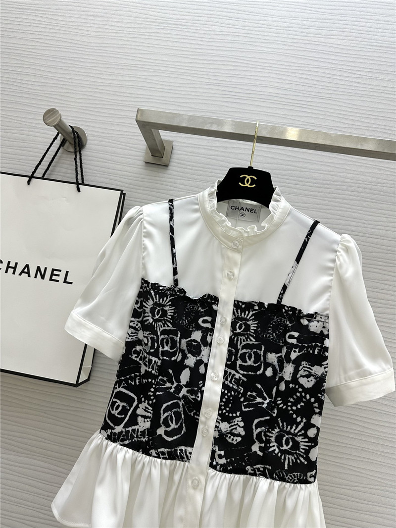 Ch**el fake two piece shirt replica clothing