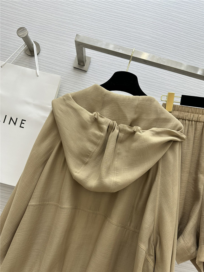 Ce1i*e tencel hooded jacket + shorts set replica clothing sites