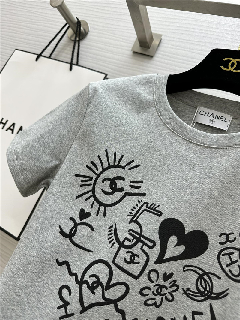 Ch**el graffiti art short t-shirt replica clothes