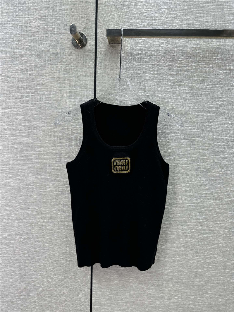 Miu Miu Black Logo Vest